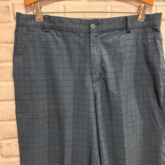 Nike Golf Dri-Fit Men’s Blue Plaid Shorts Size 34 Flat Stretch Relaxed - Picture 5 of 11